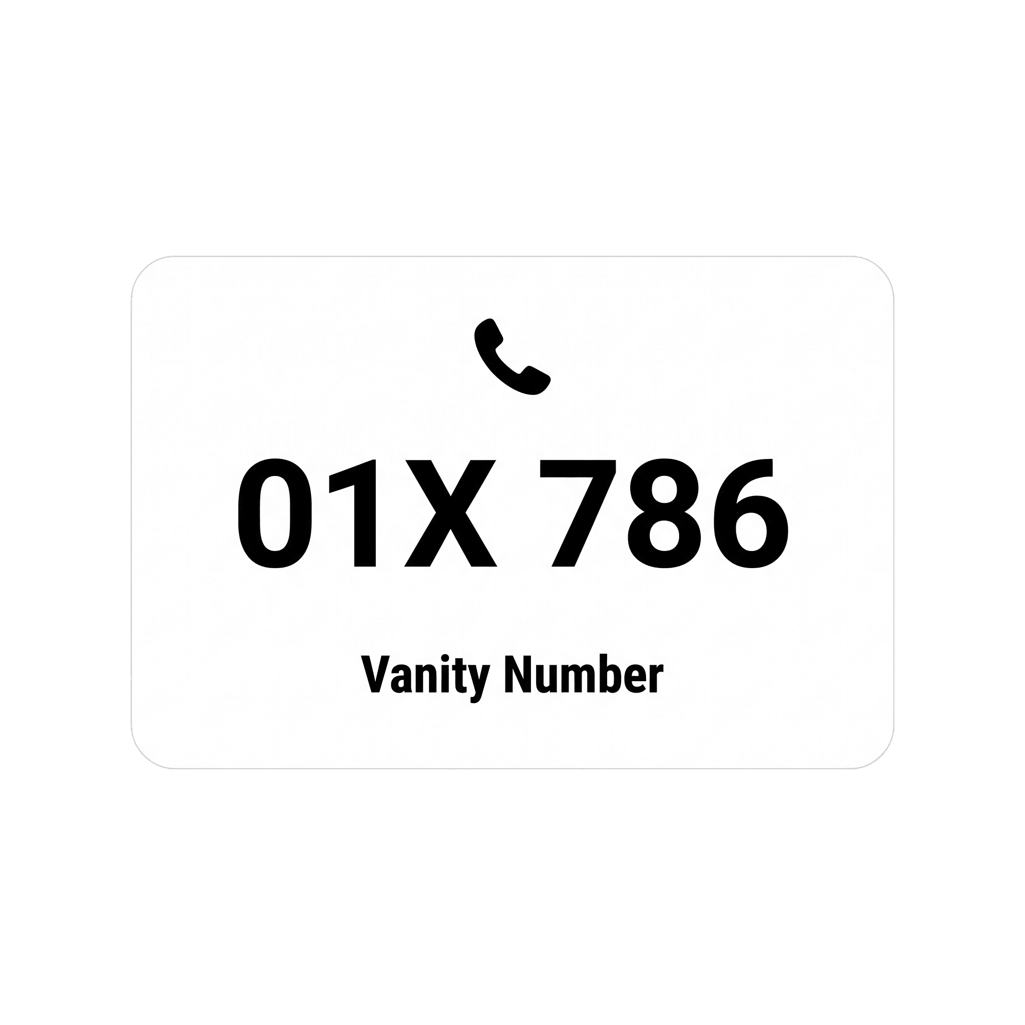 01X 786 XXXX Landline Number